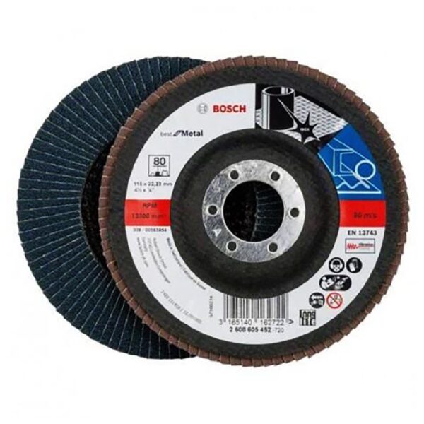 BOSCH DISCO FLAP BIMETAL 4-1/2"  X 7/8" G80