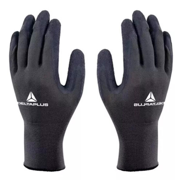 DELTA GUANTES POLIESTER LATEX EN PALMA Y PUNTAS VE630 TALLA 9 - Image 2