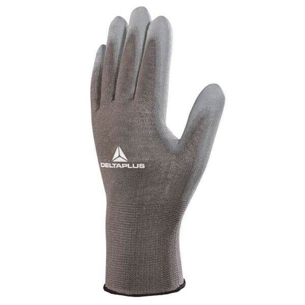 DELTA GUANTES POLIESTER VE702PG. POLIURETANO PALMA/DEDOS. TALLA 9
