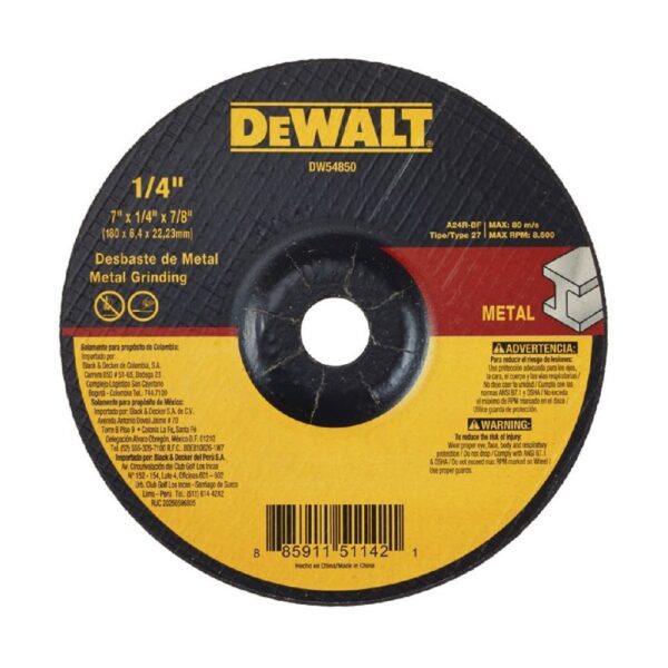 DEWALT DISCO PULIR METAL 7X1/4 DW54850