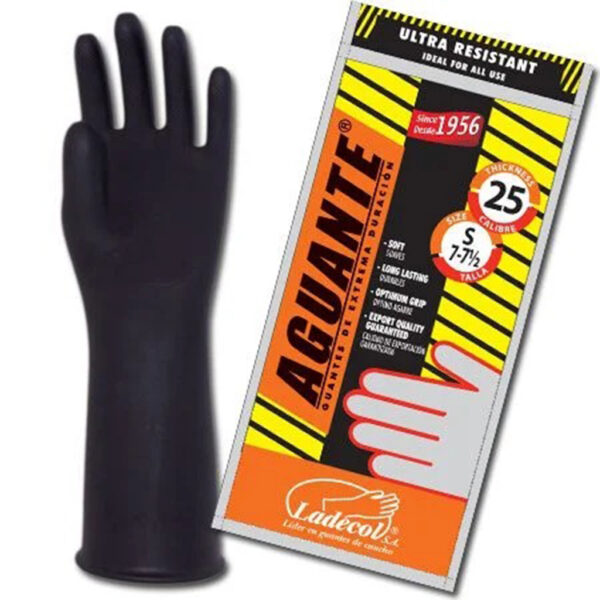 LADECOL GUANTES CAUCHO NEGRO ECO CAL. 35 12" TALLA 9.5