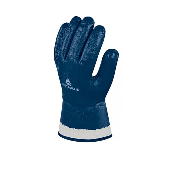DELTA GUANTES NITRILO BEIGE - AZUL NI175 MANGUITO 6CM TALLA 9