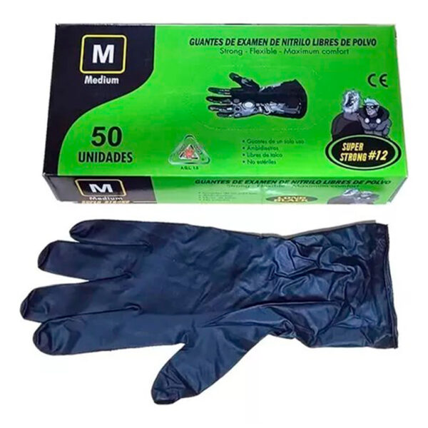 SEKYURI GUANTE NITRILO. CAJA X 50  PARES. TALLA M