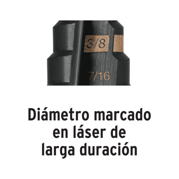 TRUPER BROCA ESCALONADA E-6 L60MM 1/4" RP 3/16" - 1/2" - Image 3