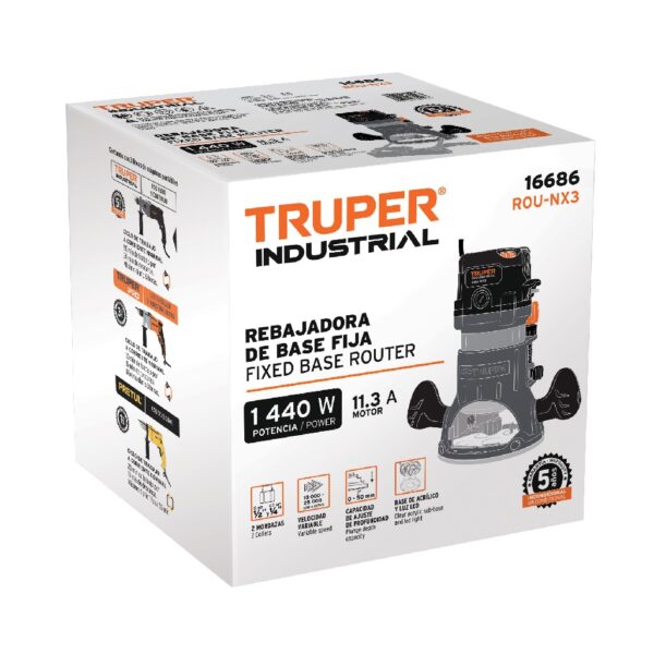 TRUPER RUTEADORA INDUSTRIAL 2HP 1.440 WATTS VEL/VARIABLE 6 NIVELES - Image 3