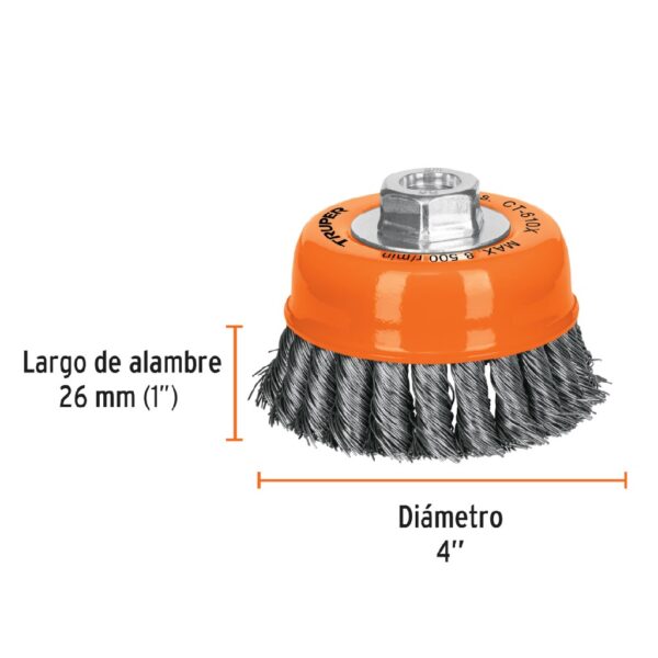 TRUPER GRATA COPA TRENZADA 4" 5/8 17531 - Image 3