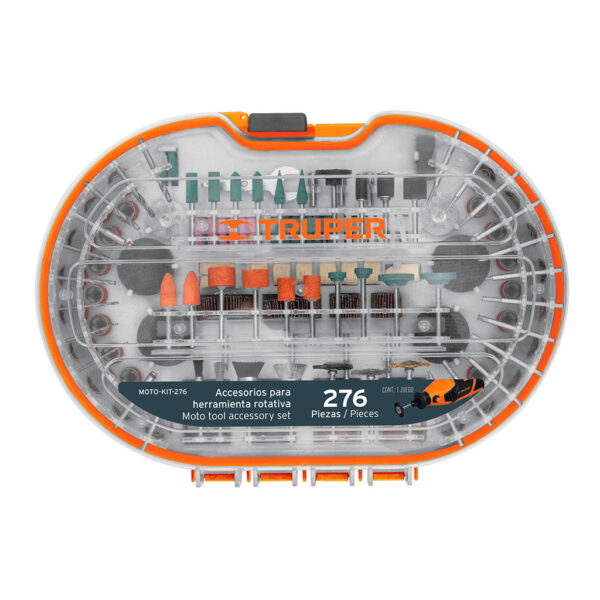 TRUPER KIT DE ACCESORIOS PARA HERRAMIENTAS ROTATIVA 276 PIEZAS - Image 2